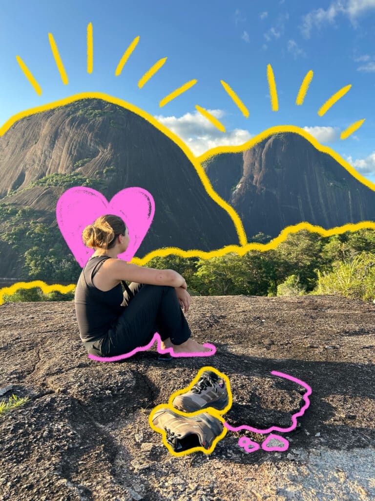 Matu con su guía de viaje